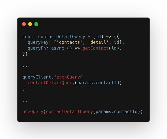 Contact detail query code screenshot