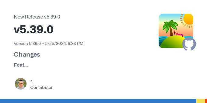 New Release v5.39.0